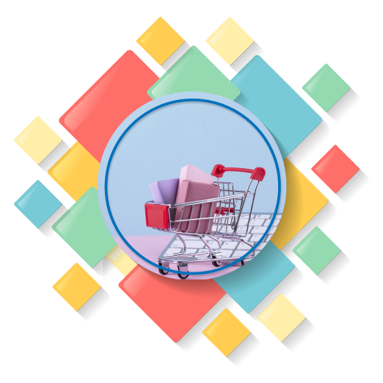 Excited shopper